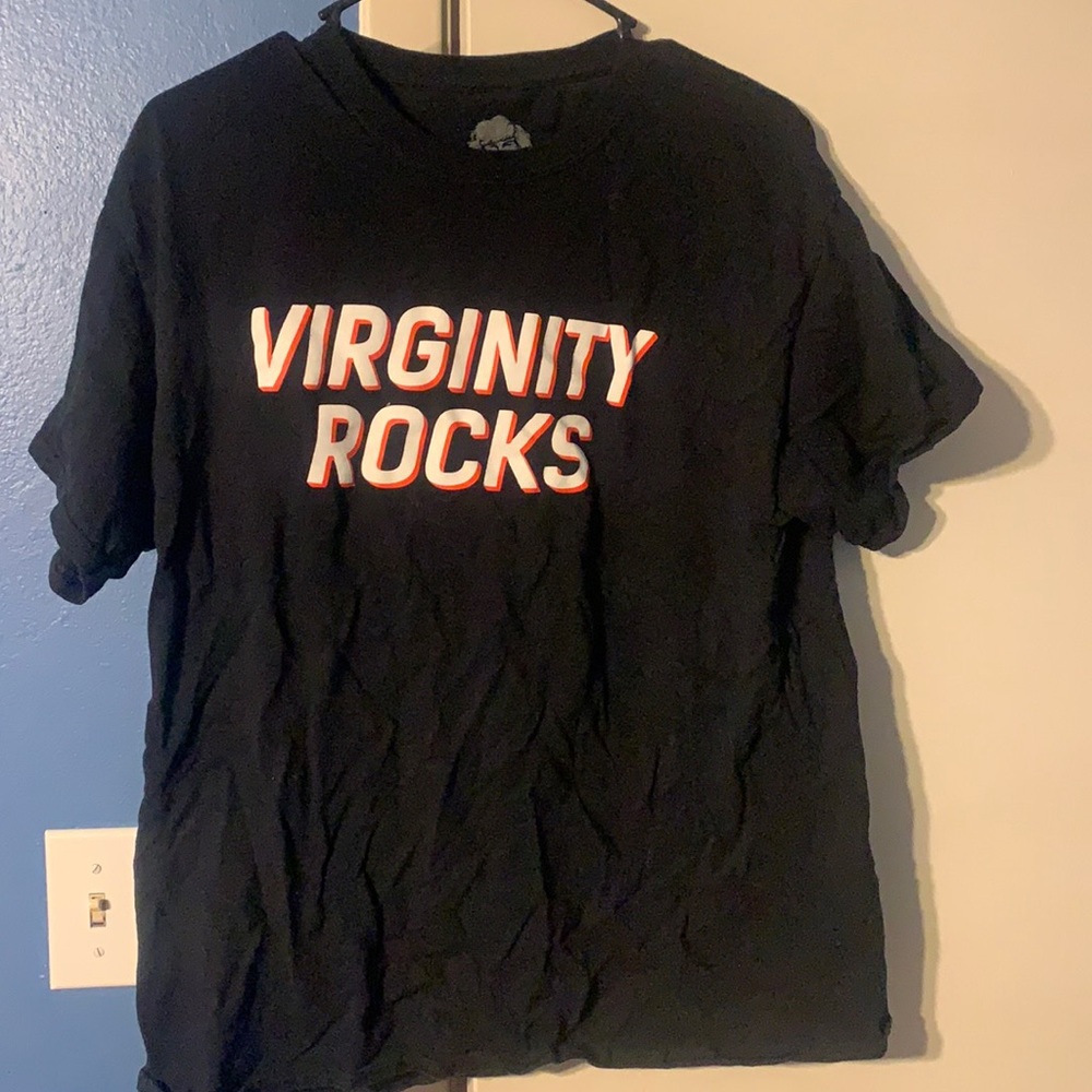 Danny Duncan virginity Rocks black shirt.